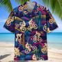 Mountain Bike Desert Neon Hawaiian Shirt