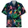 Neon Blue Tennis Hawaiian Shirt