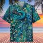 Peacock Teal Hawaiian Shirt