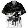 Piano Black & White Hawaiian Shirt