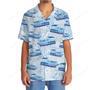 Pontoon Boat Blue Hawaiian Shirt