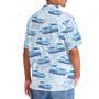 Pontoon Boat Blue Hawaiian Shirt