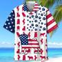 pug usa flag hawaiian shirt