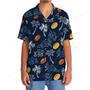 Rugby Blue Hibiscus Hawaiian Shirt