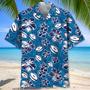 Rugby Tropical Blue Hawaiian Shirt