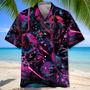 Samurai Neon Art Hawaiian Shirt