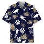 scuba diving dog tropical hawaiian shirt