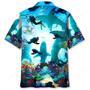 Scuba Diving Shark Hawaiian Shirt