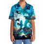 Scuba Diving Shark Hawaiian Shirt