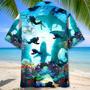 Scuba Diving Shark Hawaiian Shirt