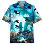 Scuba Diving Shark Hawaiian Shirt