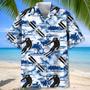 Skiing Blue Nature Hawaiian Shirt