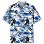 Skiing Blue Nature Hawaiian Shirt