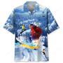 Skiing Hawaiian Shirt Men