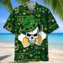 Skull Beer Green Irish St.Patrick Day Hawaiian Shirt