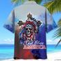 Skull God Bless America Hawaiian Shirt