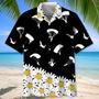 skydiving daisy flower hawaiian shirt