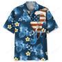 skydiving usa blue tropical hawaiian shirt