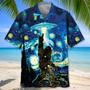 Starry Night Alien Bigfoot Rock&Roll Hawaiian Shirt