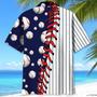 Stripes Baseball Hawaiian Shirt