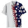 Stripes Baseball Hawaiian Shirt