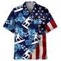 surfing tropical us flag hawaiian shirt