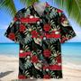 Tropical Red Tow Truck Hawaiian Shirt