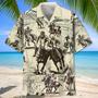 Vintage Horse Polo Sport Hawaiian Shirt