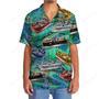 Vintage Pontoon Boat Hawaiian Shirt