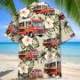 Vintage Street Red Food Truck Hawaiian Shirt