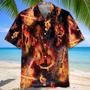 Violin In Fire Hawaiian Shirt