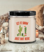 Christmas Cactus, New Mexico Gifts, Arizona Gifts, Cactus Lover Gift, 9 Oz. Vanilla Scented Soy Wax Cactus Candle