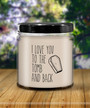 I Love You To The Tomb And Back Candle 9 Oz Vanilla Scented Soy Wax Blend Candles Funny Gift