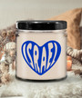 Israel Heart Candle, Support Israel, Israel Pride Vanilla Scented Soy Wax Candles