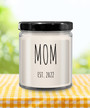Mom Est 2022 Candle 9 Oz Vanilla Scented Soy Wax Blend Candles Funny Gift