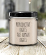 Reproductive Rights Are Human Rights Roe V Wade Social Justice Feminism Candle 9 Oz Vanilla Scented Soy Wax Blend