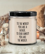 To The World You Are A Father. To Our Family You Are The World. Fathers Day Gift From Wife, Daughter, Son To Our Family You Are The World Candle 9 Oz Vanilla Scented Soy Wax Blend Candles Funny Gift