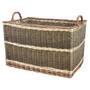 Charming Wicker Log Basket for Rustic Home Decoration