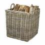 Charming Wicker Log Basket for Rustic Home Decoration