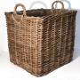 Charming Wicker Log Basket for Rustic Home Decoration