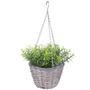 Handcrafted Willow Flower Hanging Pot for Outdoor Decor