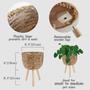 High Quality Wicker Plant Pot with Wooden Legs for Home Decor