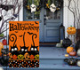 Happy Halloween Cat Pumpkin Fall Autumn Garden Flag Double Sided for Outside