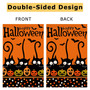 Happy Halloween Cat Pumpkin Fall Autumn Garden Flag Double Sided for Outside