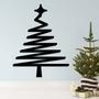 Modern Abstract Christmas Tree Metal Wall Art for Home Decor