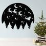 Christmas Night Scenery Metal Wall Art for Holiday Décor