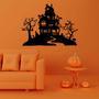 Spooky Haunted House Metal Wall Art for Halloween Decor