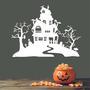 Spooky Haunted House Metal Wall Art for Halloween Decor