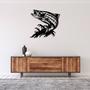 Jumping Trout Metal Wall Art for Home Fishing Decor