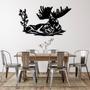 Laying Moose Metal Wall Art for Rustic Home Decor